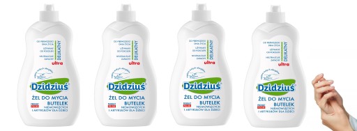 DZIDZIUŚ ŻEL PŁYN DO MYCIA BUTELEK 4x 500ML 4PAK