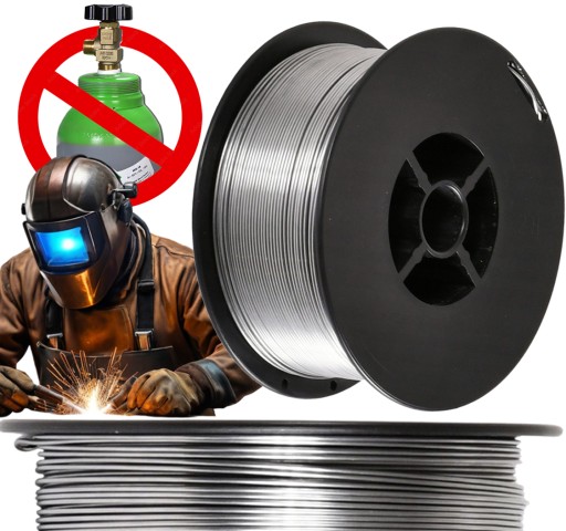 DRUT SPAWALNICZY MIG 0,8 mm SAMOOSŁONOWY FLUX BEZ GAZU 1KG T71GS