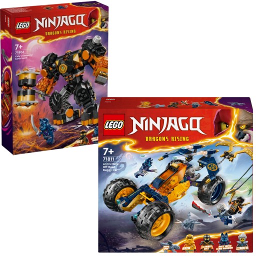 LEGO 71806 MECH ZIEMI COLE'A I ŁAZIK TERENOWY NINJAGO ARINA 71811 ZESTAW