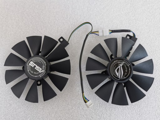 2 x Wentylator ASUS RX 480 GTX 1060 1070 87MM 0.4A