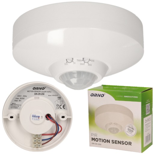 Czujnik Ruchu Zmierzchu Sufit Ruchomy Sensor 360°