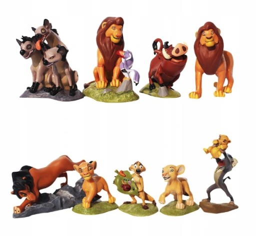 ZESTAW FIGUREK KRÓL LEW SIMBA TIMON PUMBA 9 SZT
