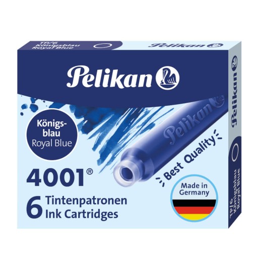 Naboje atramentowe 4001 krótkie TP/6, PELIKAN