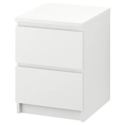 IKEA MALM Komoda, 2 szuflady, biały, 40x55 cm