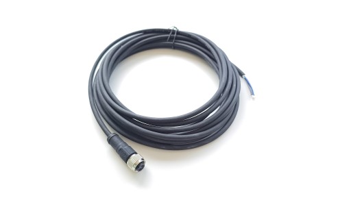 Przewód M12 4-pin żeński prosty PUR 5m STA