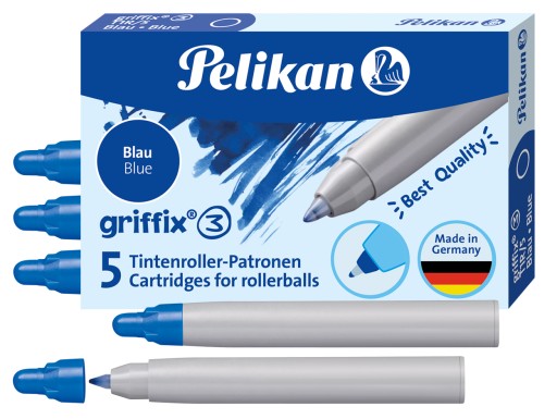 WKŁADY DO PIÓR KULKOWYCH PELIKAN NIEBIESKIE 5SZTUK