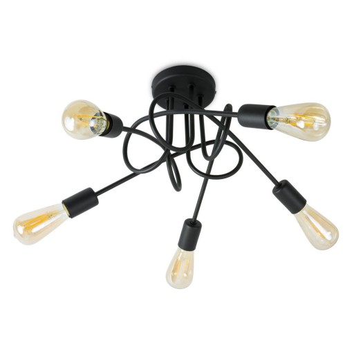 LAMPA WISZĄCA SUFITOWA NOWOCZESNA PAJĄK CZARNA E27