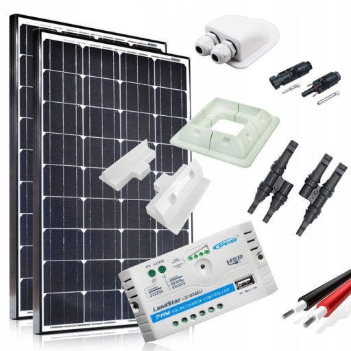 Panele słoneczne solarne do kampera 260W ZESTAW