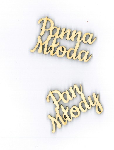 Drewniane Napisy Panna Młoda Pan Młody sklejka