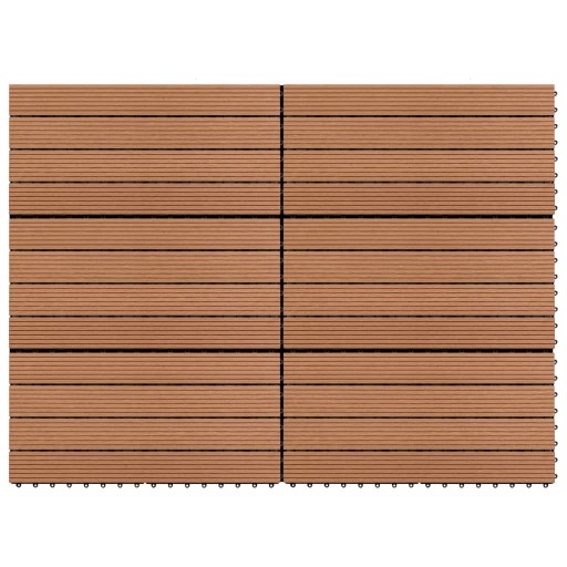 PŁYTKI TARASOWE Z WPC 60X30CM 6SZT 1 M² BRĄZOWE