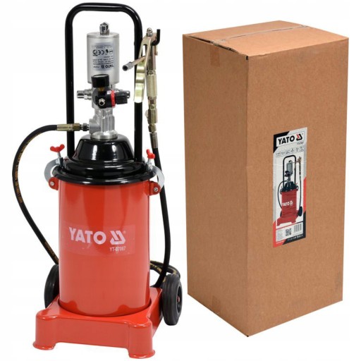 YATO 07067 TOWOTNICA TAWOTNICA SMAROWNICA PNEUMATYCZNA 12L 8 BAR + WĄŻ 4m