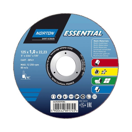 Tarcza do cięcia NORTON ESSENTIAL 125x1