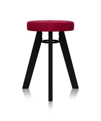 Taboret Stołek drewniany WENUS black tapicerowany 14 Kuchenny