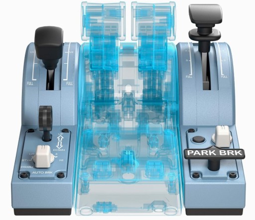 Thrustmaster 2960853 TCA Quadrant Add-on Airbus Edition - PC,blauw