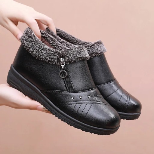 śniegowce Rimocy Fashion Zipper śniegowe buty dla kobiet Faux futro antypoś