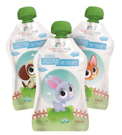 SASZETKI WIELORAZOWE NA POKARM 150ML BOCIOLAND 1SZT