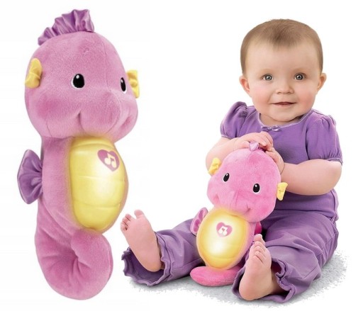 FISHER PRICE ŚWIECĄCY KONIK MORSKI sensoryczny uspokajacz dla maluszka +0 R