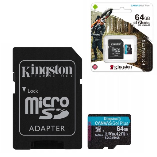 Karta MICROSD 64GB do kamerki samochodowej