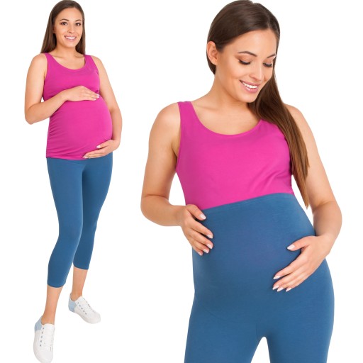 LEGGINSY CIĄŻOWE RYBACZKI Z PANELEM ROZM XL