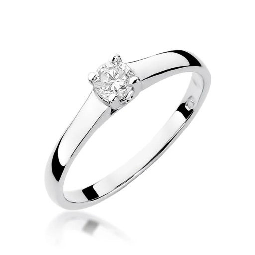 Pierścionek W-239 0,20ct brylanty białe złoto 585