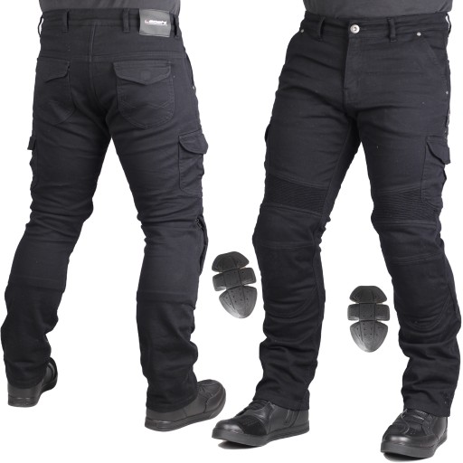 LEOSHI BOJÓWKI MOTOCYKLOWE SPODNIE JEANSY Kevlar
