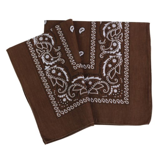 BANDAMKA BANDANA CHUSTKA CHUSTA APASZKA BRĄZOWA