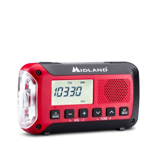MIdland ER250BT Latarka Power Bank Radio AM/FM dynamo solar USB