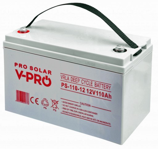 Akumulator AGM DEEP CYCLE VPRO SOLAR 110Ah 12V głębokiego rozład. 700 cykli