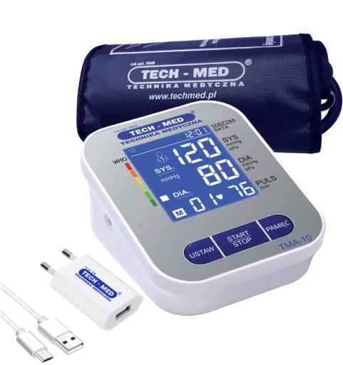 CIŚNIENIOMIERZ NARAMIENNY TECH-MED TMA-10 ZASILACZ
