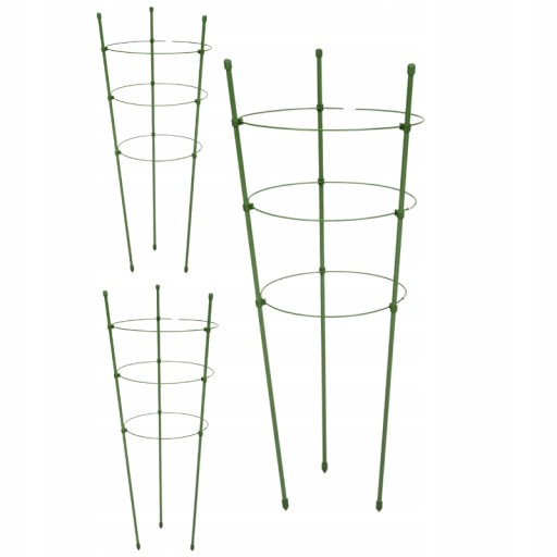 Podpora Pierścieniowa do Roślin Kwiatów 90cm 3 szt
