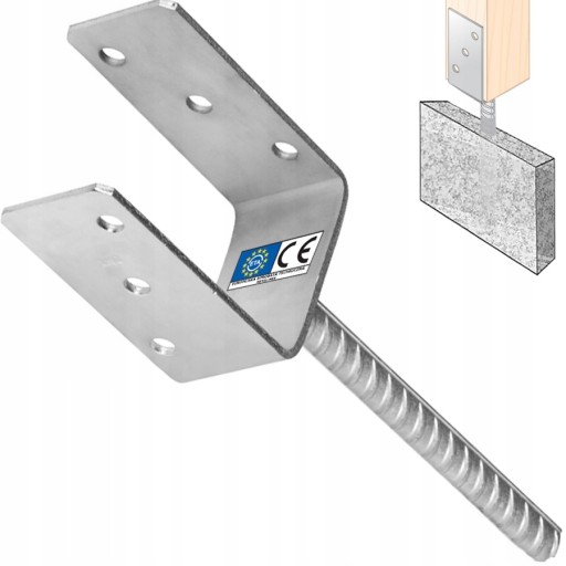 PS100U PODSTAWA SŁUPA DO WMUROWANIA KOTWA 100mm OC. GALWAN. JAKOŚĆ PREMIUM