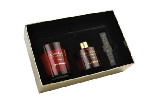 SORVELLA ZESTAW RED BACCARAT ŚWIECA + PATYCZKI
