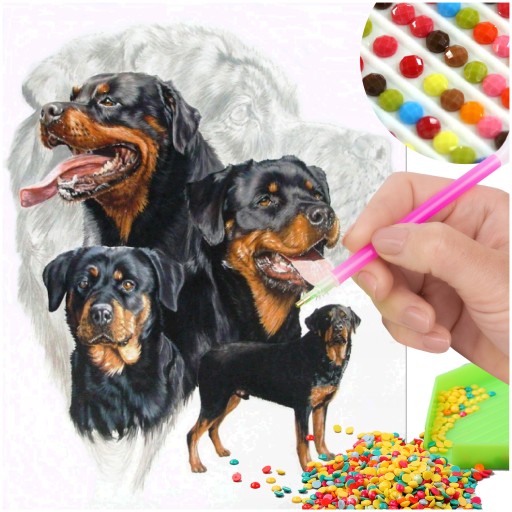 Diamond Painting PIESEK Haft Diamentowy Obraz 5D Wyklejanka Diamentowa