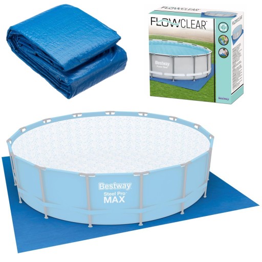 MATA OCHRONNA POD BASEN OGRODOWY BESTWAY 58003 PODKŁAD 488 X 488 CM
