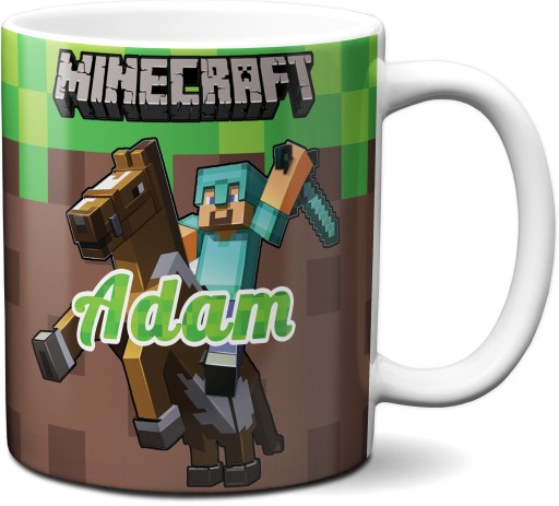 KUBEK MINECRAFT DLA DZIECKA PREZENT UPOMINEK+IMIĘ