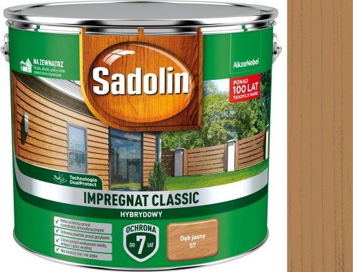 SADOLIN CLASSIC IMPREGNAT 9L DĄB JASNY