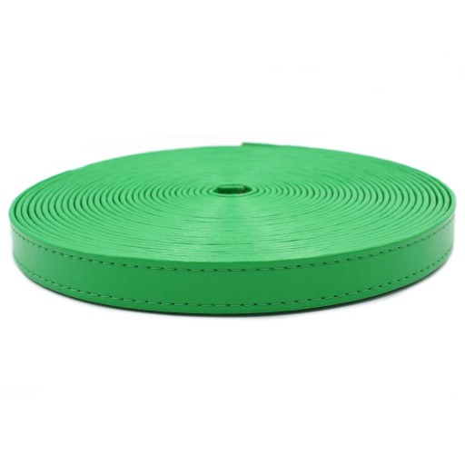 PASEK Z EKOSKÓRY PRZESZYTY ZIELONY 19 mm