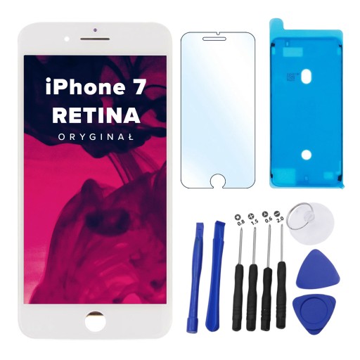 WYŚWIETLACZ EKRAN LCD ORYGINALNY APPLE IPHONE 7 ZESTAW KLASA A DEMONTAŻ