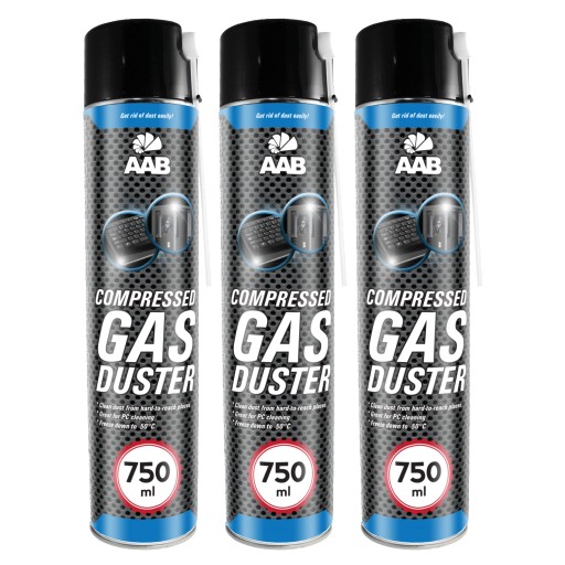 3x AABCOOLING SPRĘŻONE POWIETRZE 750ml + 6x RURKA