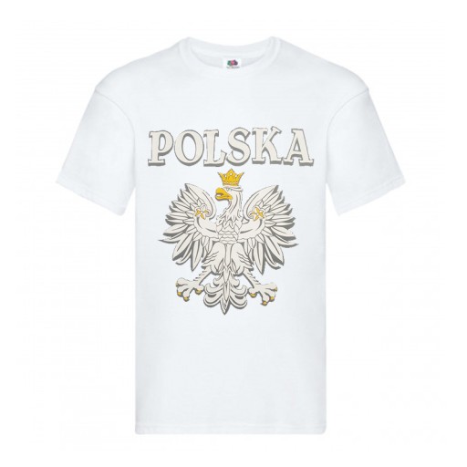 KOSZULKA MĘSKA POLSKA DUŻY ORZEŁ BIAŁA M
