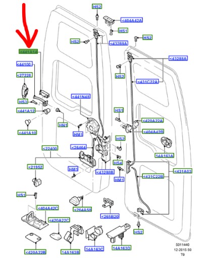 OGRANICZNIK DRZWI TYŁ FORD TRANSIT 2000-14