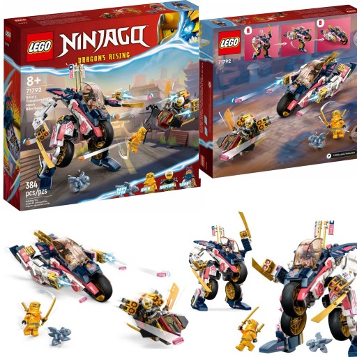 LEGO Ninjago 71792 Mech Sory MOTOCYKL WYŚCIGOWY 2w1 GRATIS