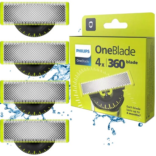 4x OSTRZA PHILIPS ONEBLADE 360 ORYGINALNE OSTRZE NOŻYK GŁOWICA GOLARKA PRO
