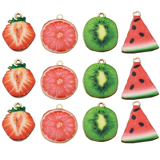 DIY Kolczyk Zawieszka Kolczyki z żywicy Kiwi