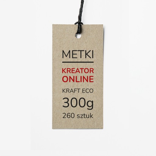 Metki eko karton KRAFT 260 szt. 300g KREATOR