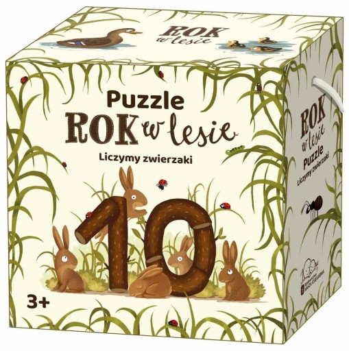 Puzzle Rok w lesie Liczymy zwierzaki dla Dzieci