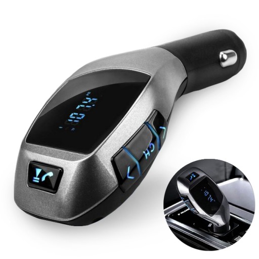 Transmiter X5 Bluetooth FM Ładowarka 2xUSB LCD MP3