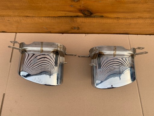 AUDI A6 RS6 C7 NAKŁADKI KOŃCÓWKI WYDECHU TŁUMIKA CHROM 4G9253823 4G9253824