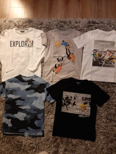 Tylko RESERVED BLUZKA T-SHIRT 5 szt 146 J.Nowe BAJKI LOONEY TUNES SYLWESTER
