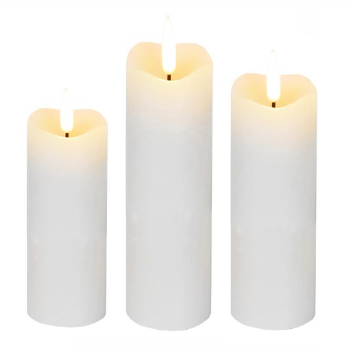 ZESTAW 3 ŚWIECZEK LAMPKI ŚWIECZKI LED NA BATERIE
